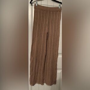 Crochet Pants Fairy boho HIPPIE earth mama sz small brown cover up cottage core
